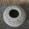 Product image 8 of the product “Balinese style flat round pot, with carving - 70cm Dia., 45 cm Height, Taro sand ”